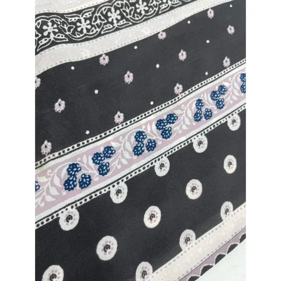 Ann Taylor Loft Women's Striped Floral Print Sleeveless Top Shirt Blouse Size M - Picture 11 of 12